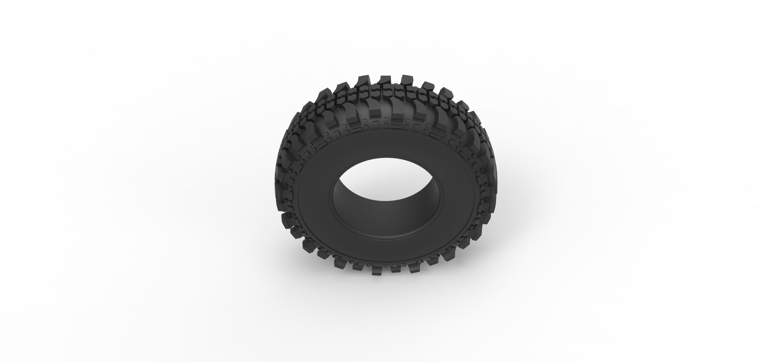 Offroad tire 87 Scale 1 to 25 3D print model_5