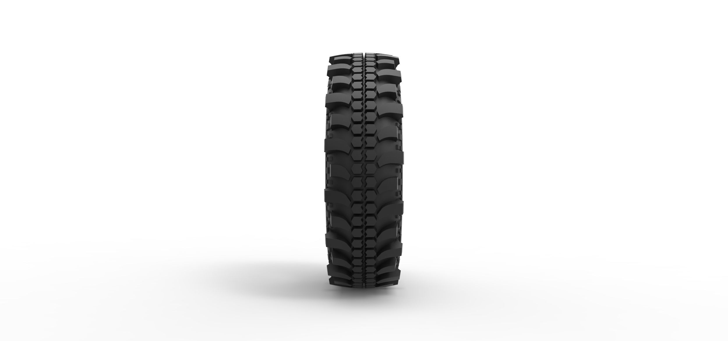Offroad tire 87 Scale 1 to 25 3D print model_3