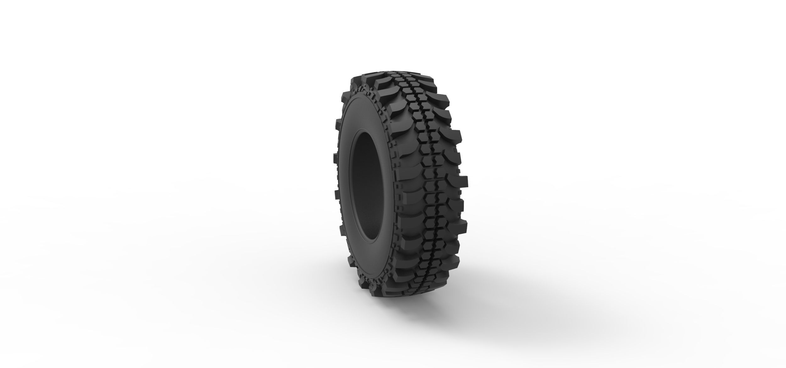 Offroad tire 87 Scale 1 to 25 3D print model_7