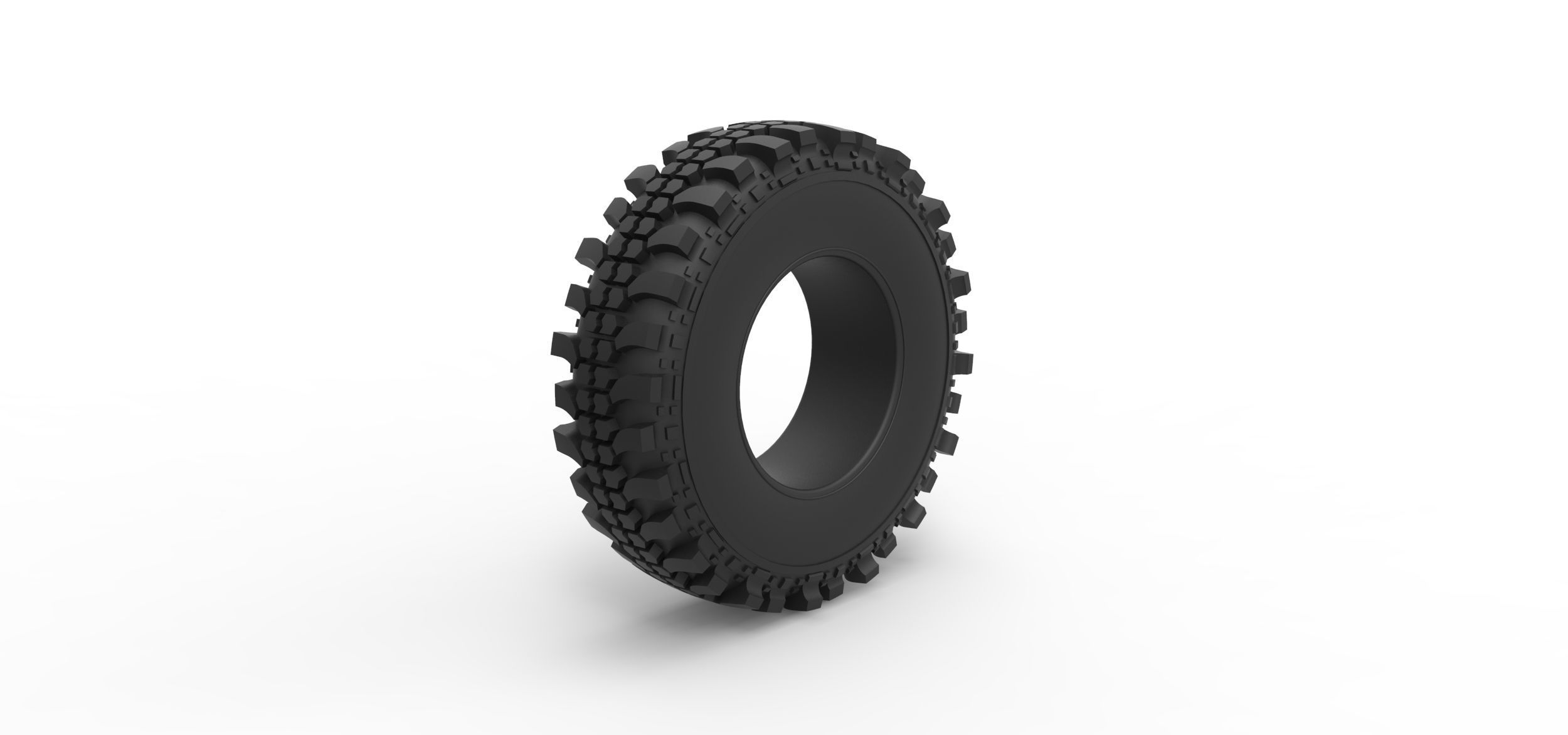 Offroad tire 87 Scale 1 to 25 3D print model_1