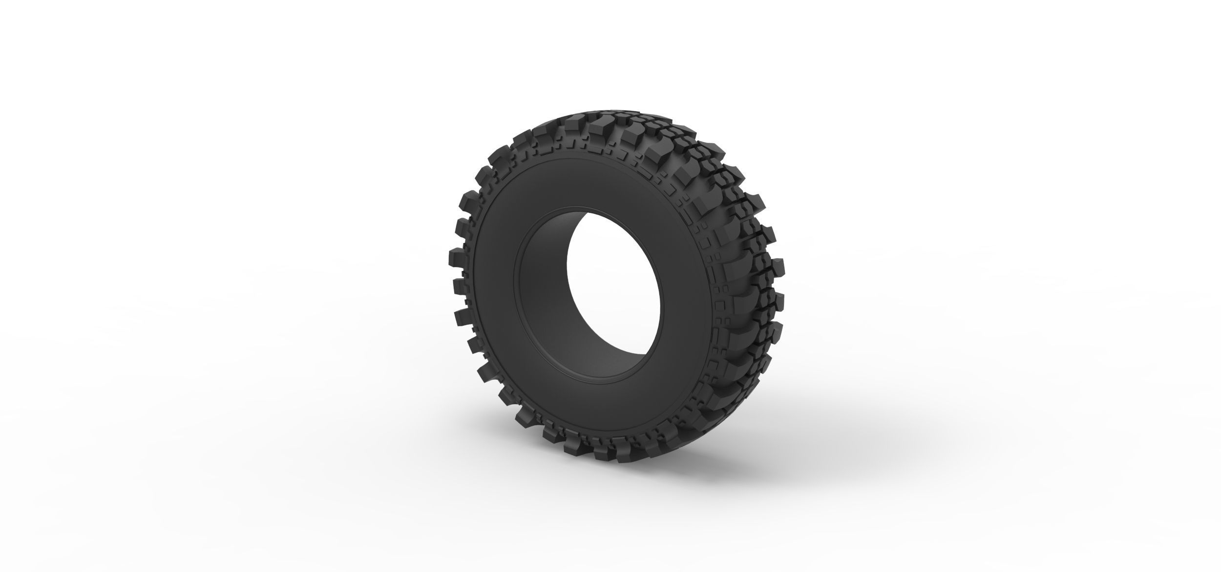 Offroad tire 87 Scale 1 to 25 3D print model_6