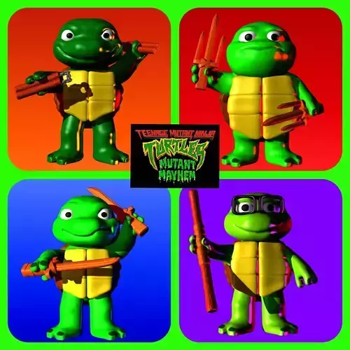 PACK NINJA TURTLES MUTANT MAYHEM KID BABY VERSION