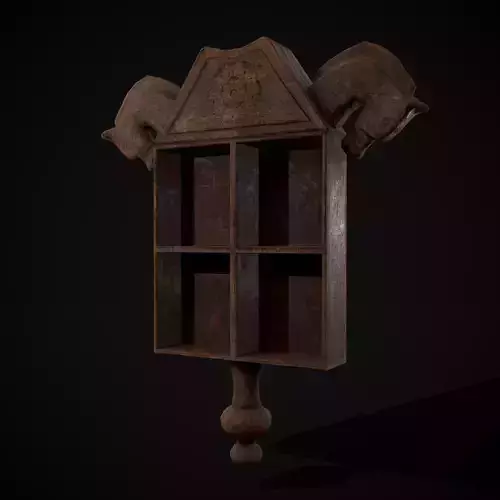 Horse Adorned Hanging Shelf Low-poly 3D model