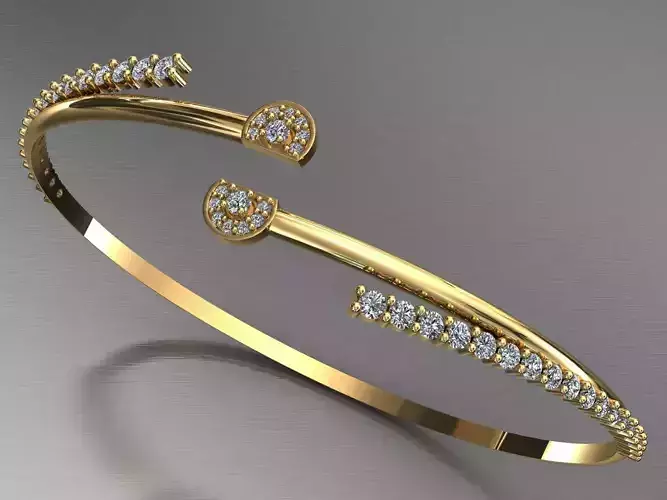 bangel -bracelet-diamond 3D print model