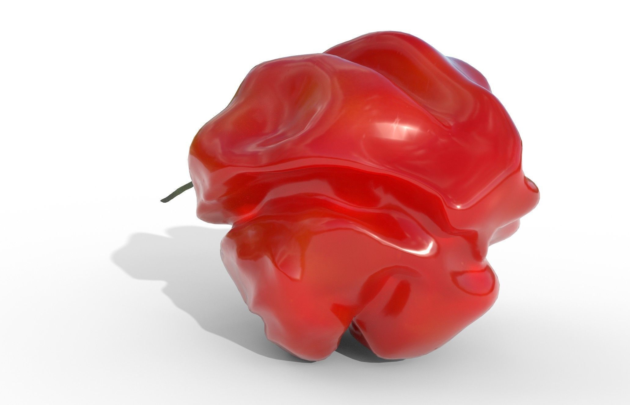 Habanero Chilli Pepper Low-poly 3D model_3