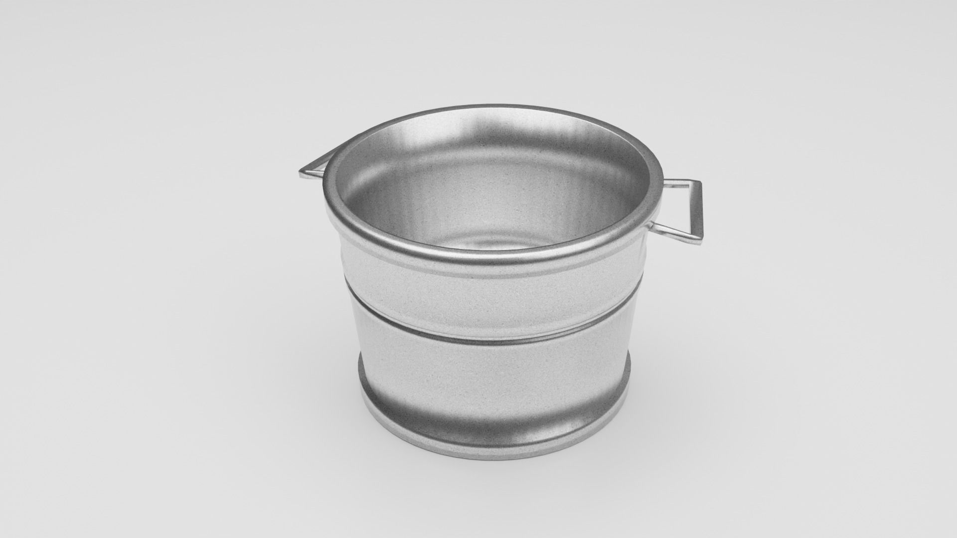 Metal Bucket 3D 3D model_2