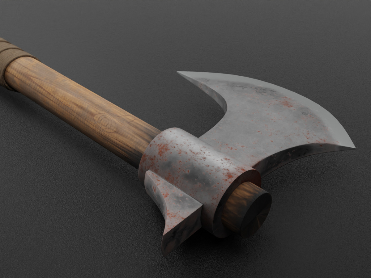 Battle Axe 3D model_3