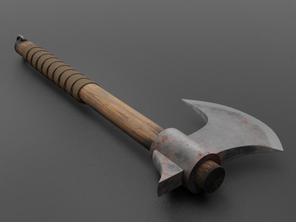 Battle Axe 3D model_1