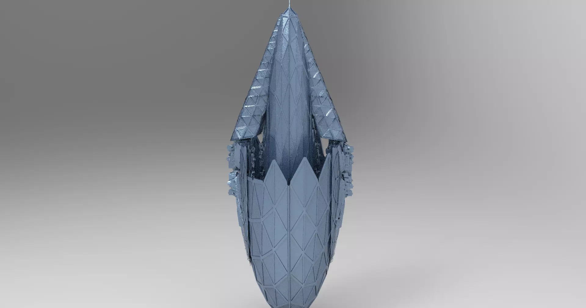 Cyberpunk Gangster elite dome shard tower ruin 2 3D model_0