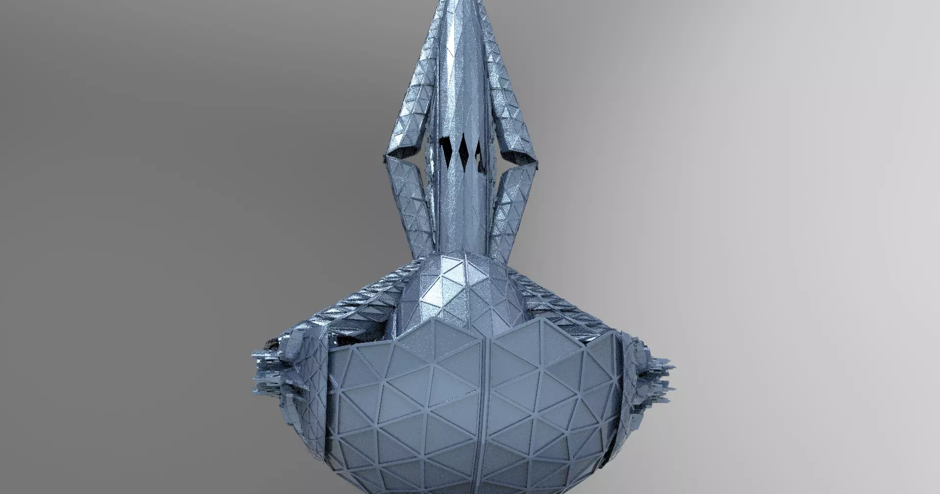 Pyramid Dome shard tower ruin 4 3D model_0