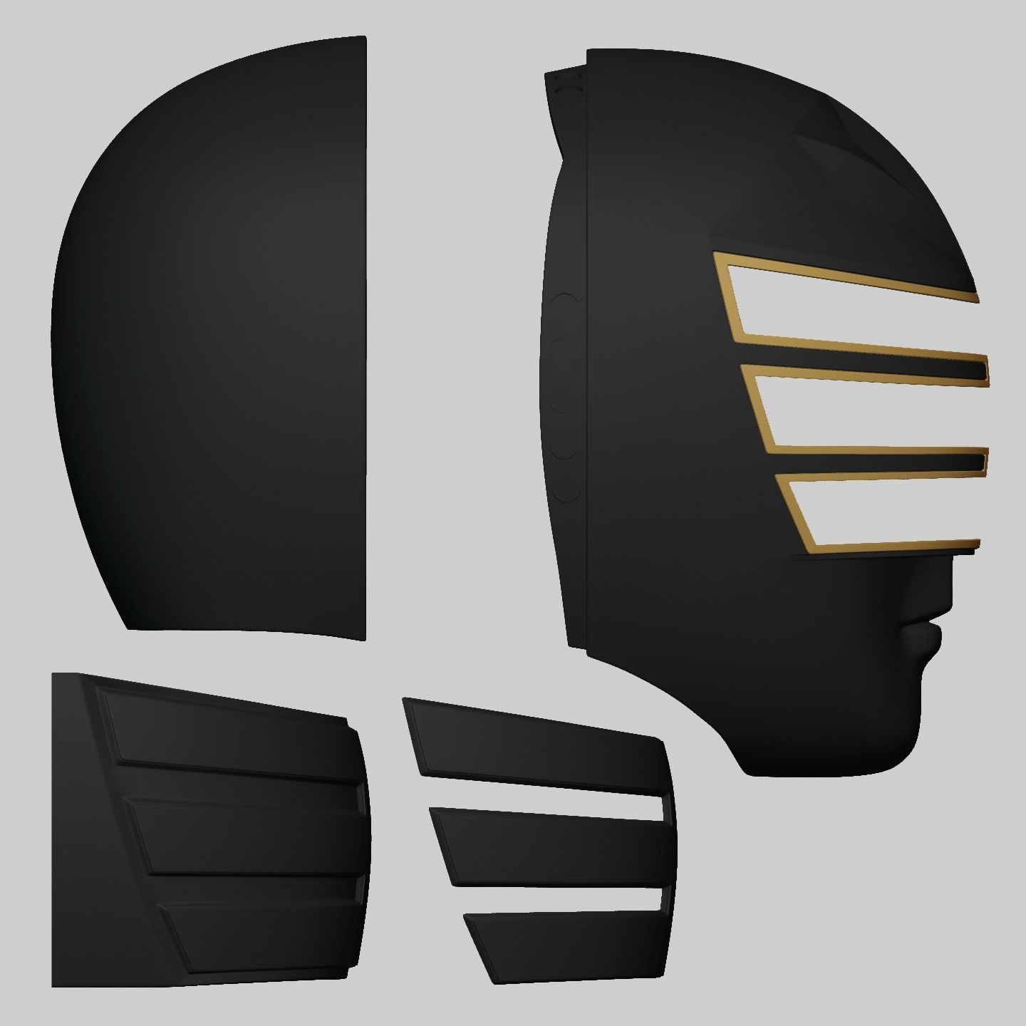 Gold Ranger from Power Rangers Zeo 3D print model_7