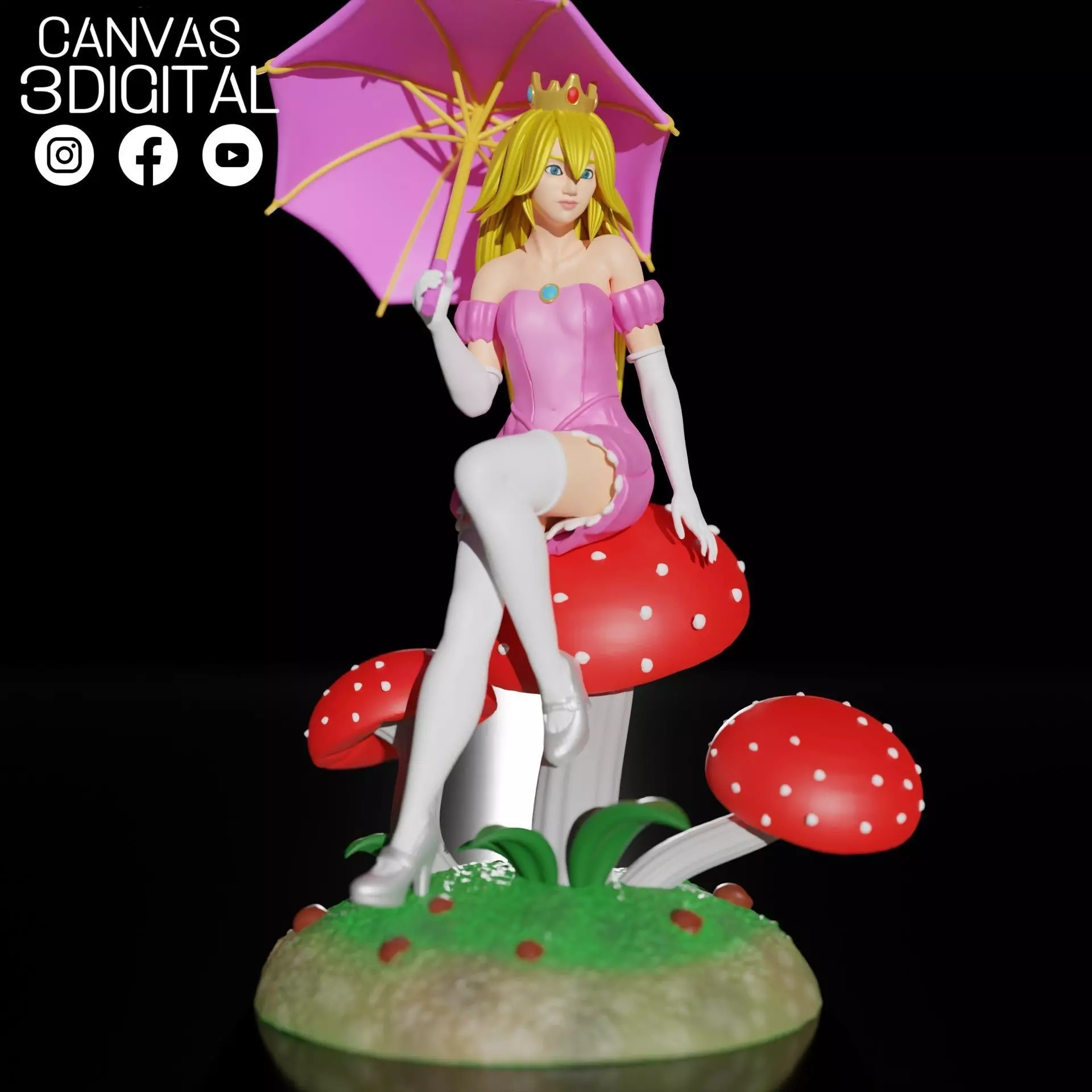 PRINCESS PEACH 3D print model_0