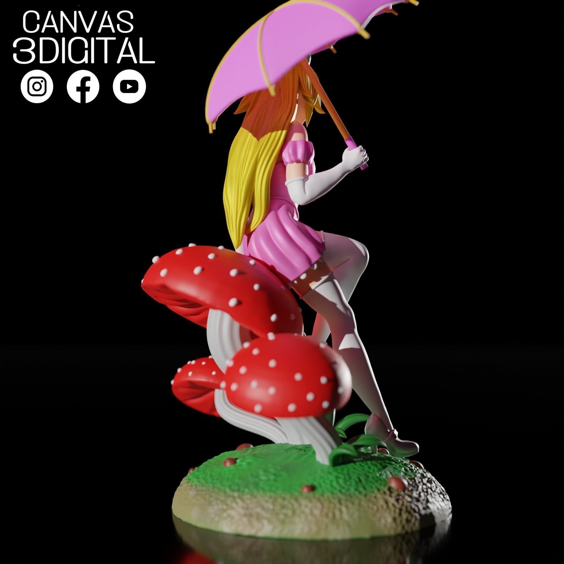 PRINCESS PEACH 3D print model_3