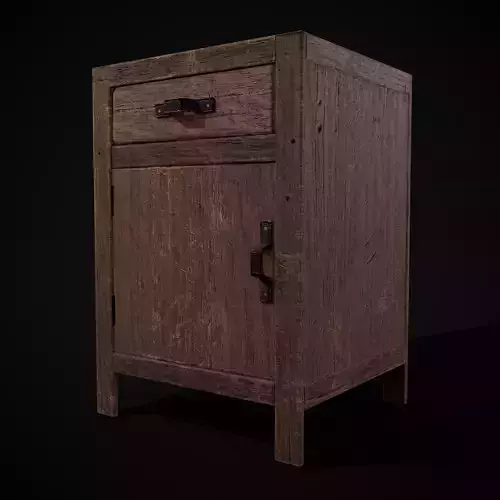 Medieval Side Table Low-poly 3D model