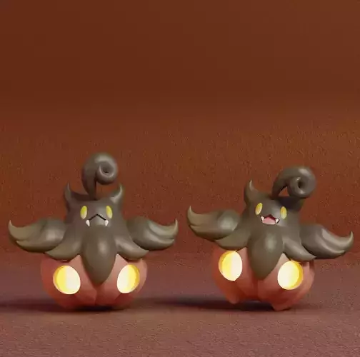 Pokemon - Pumpkaboo with 2 poses