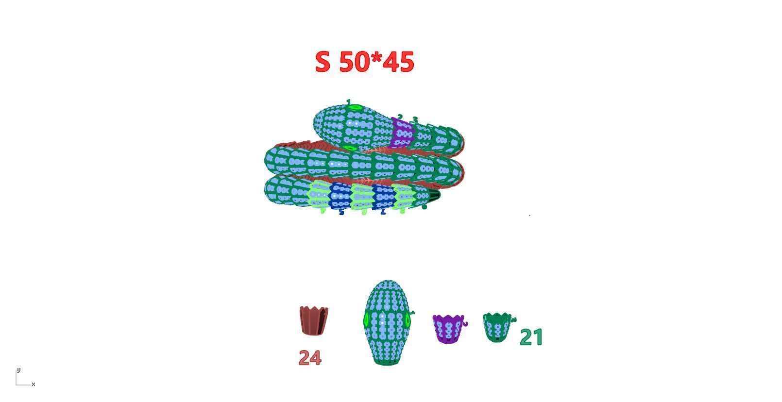 Bracelet snake 3D print model_2