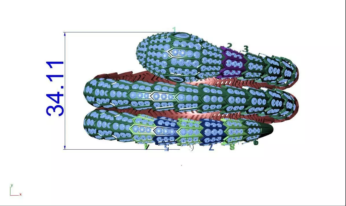 Bracelet snake 3D print model_0
