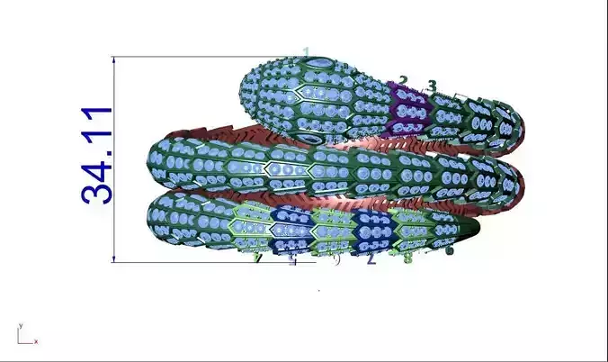 Bracelet snake 3D print model