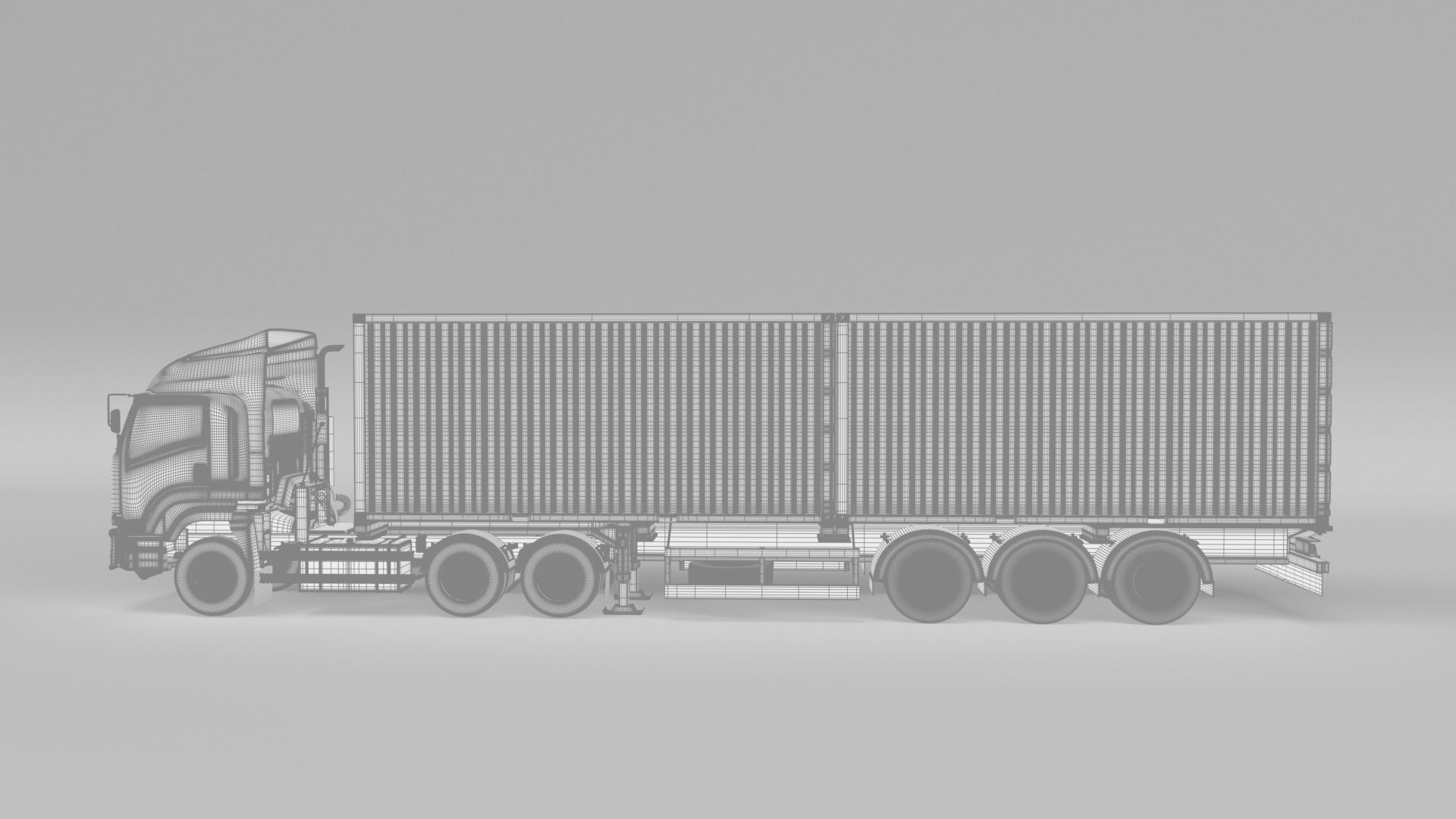 ISUZU DECA-GXZ360 add Container Low-poly 3D model_11