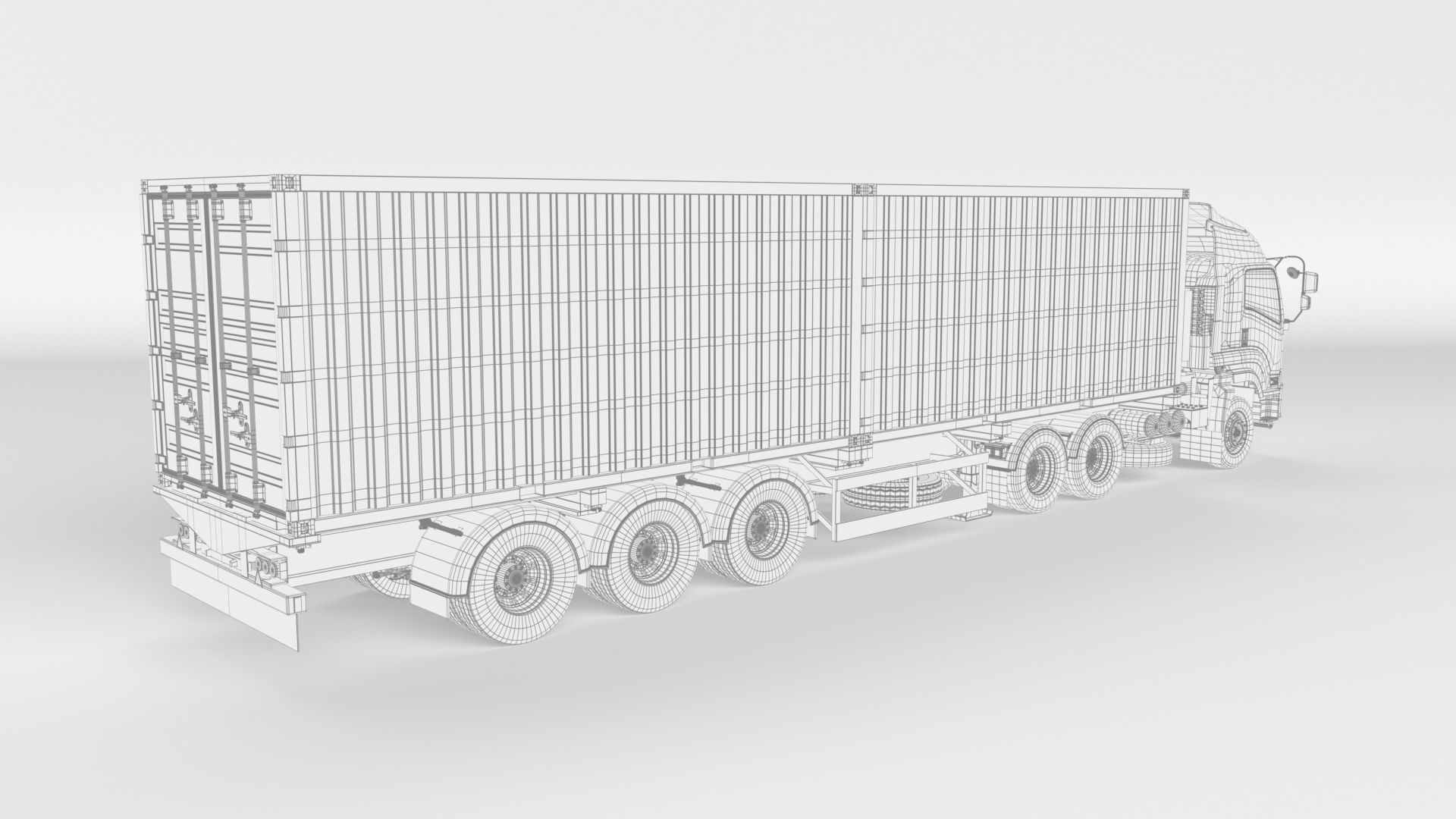 ISUZU DECA-GXZ360 add Container Low-poly 3D model_12