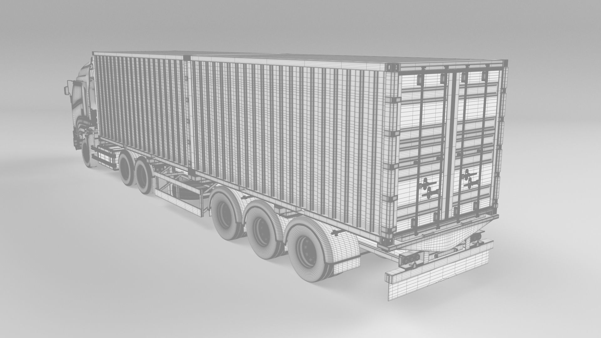 ISUZU DECA-GXZ360 add Container Low-poly 3D model_15