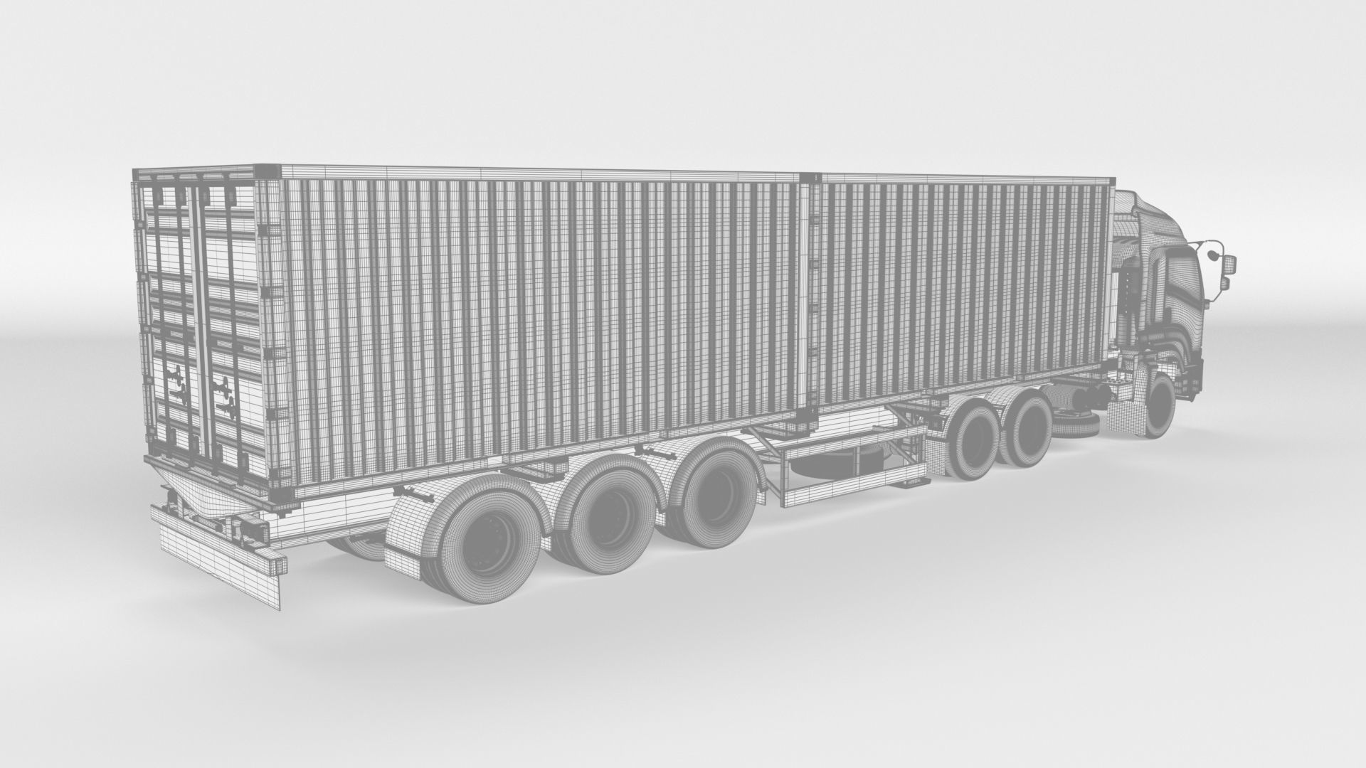 ISUZU DECA-GXZ360 add Container Low-poly 3D model_13