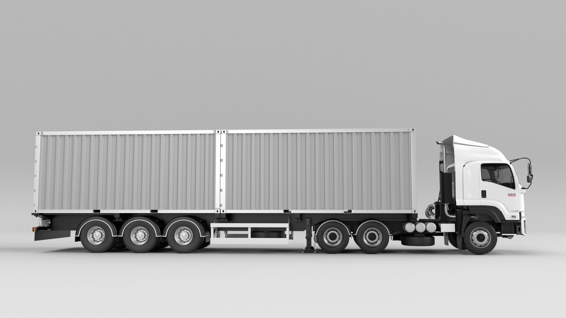 ISUZU DECA-GXZ360 add Container Low-poly 3D model_6