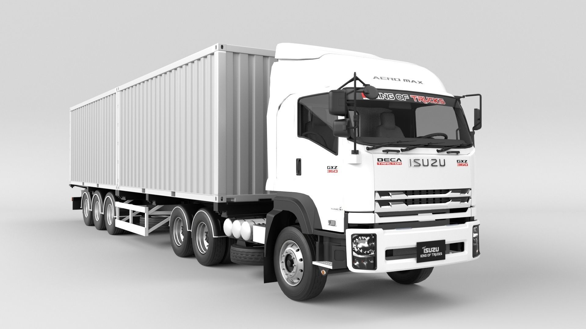 ISUZU DECA-GXZ360 add Container Low-poly 3D model_2