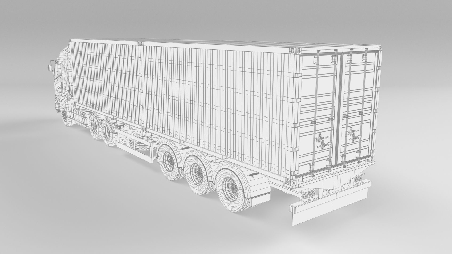 ISUZU DECA-GXZ360 add Container Low-poly 3D model_14
