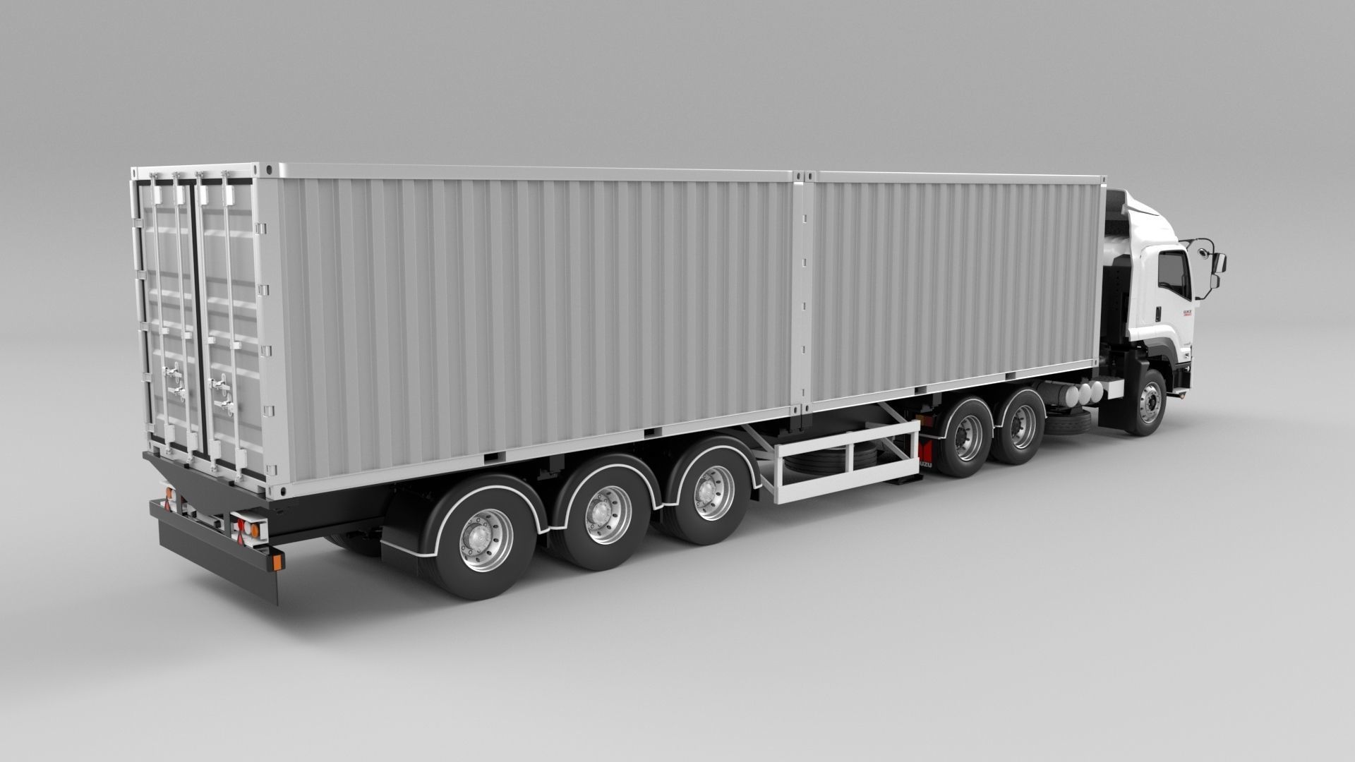 ISUZU DECA-GXZ360 add Container Low-poly 3D model_5
