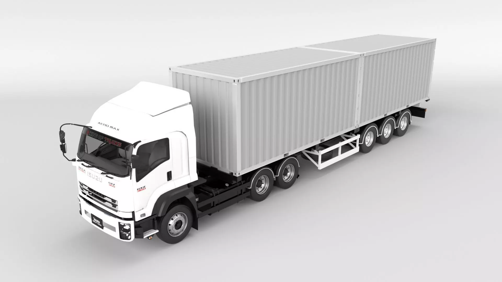 ISUZU DECA-GXZ360 add Container Low-poly 3D model_0