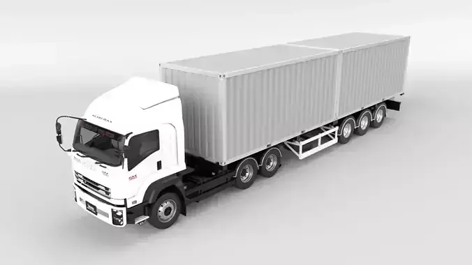 ISUZU DECA-GXZ360 add Container Low-poly 3D model