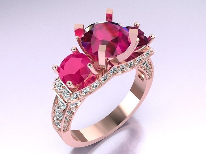 Diamond Ring - Womens Rings - N3031 3D print model