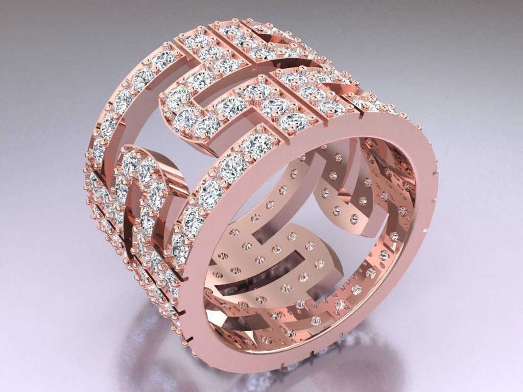 Diamond Ring - N3065 3D print model_1