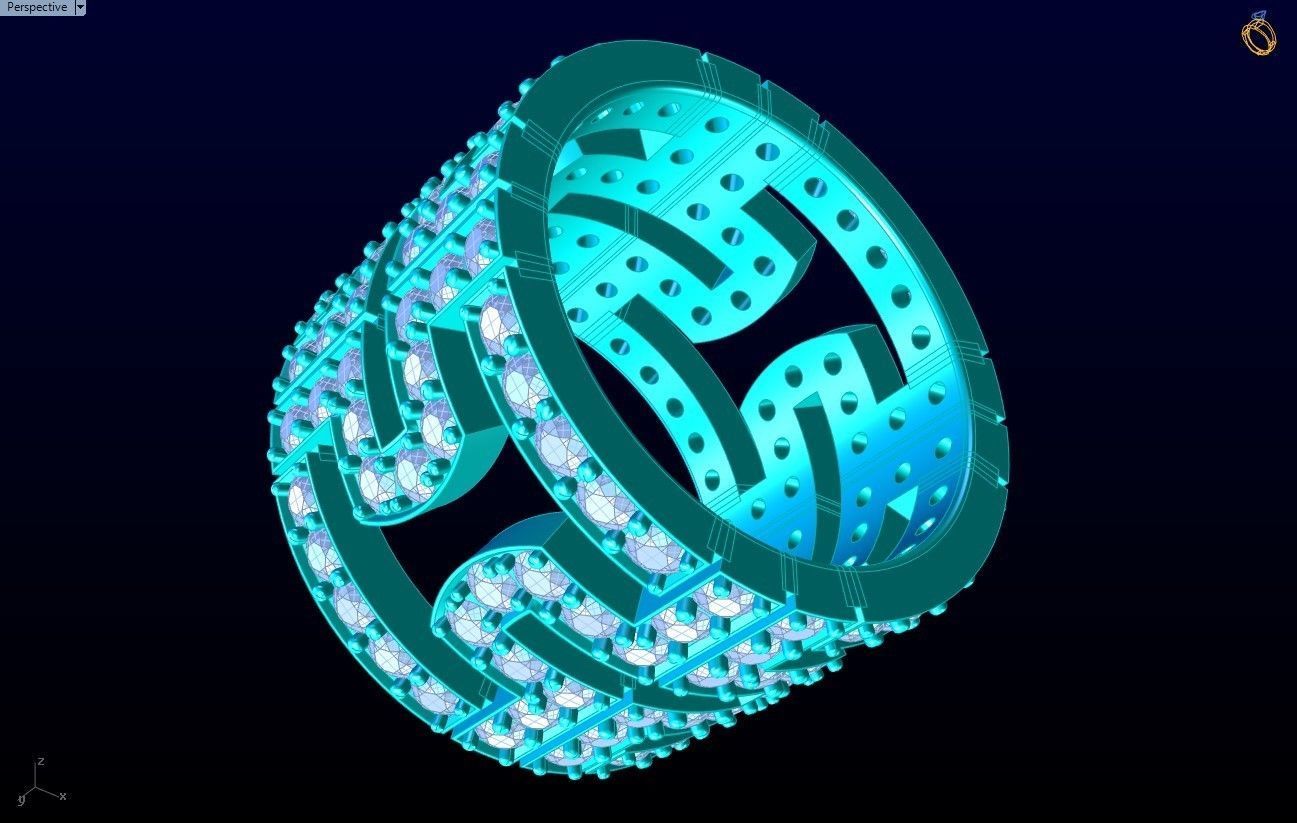 Diamond Ring - N3065 3D print model_7