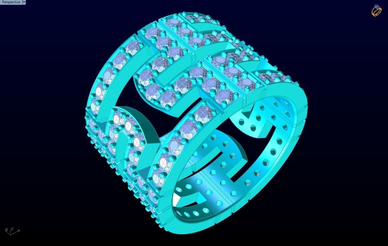 Diamond Ring - N3065 3D print model_9