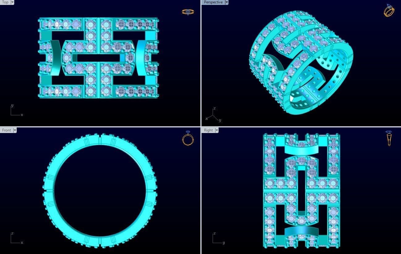 Diamond Ring - N3065 3D print model_10