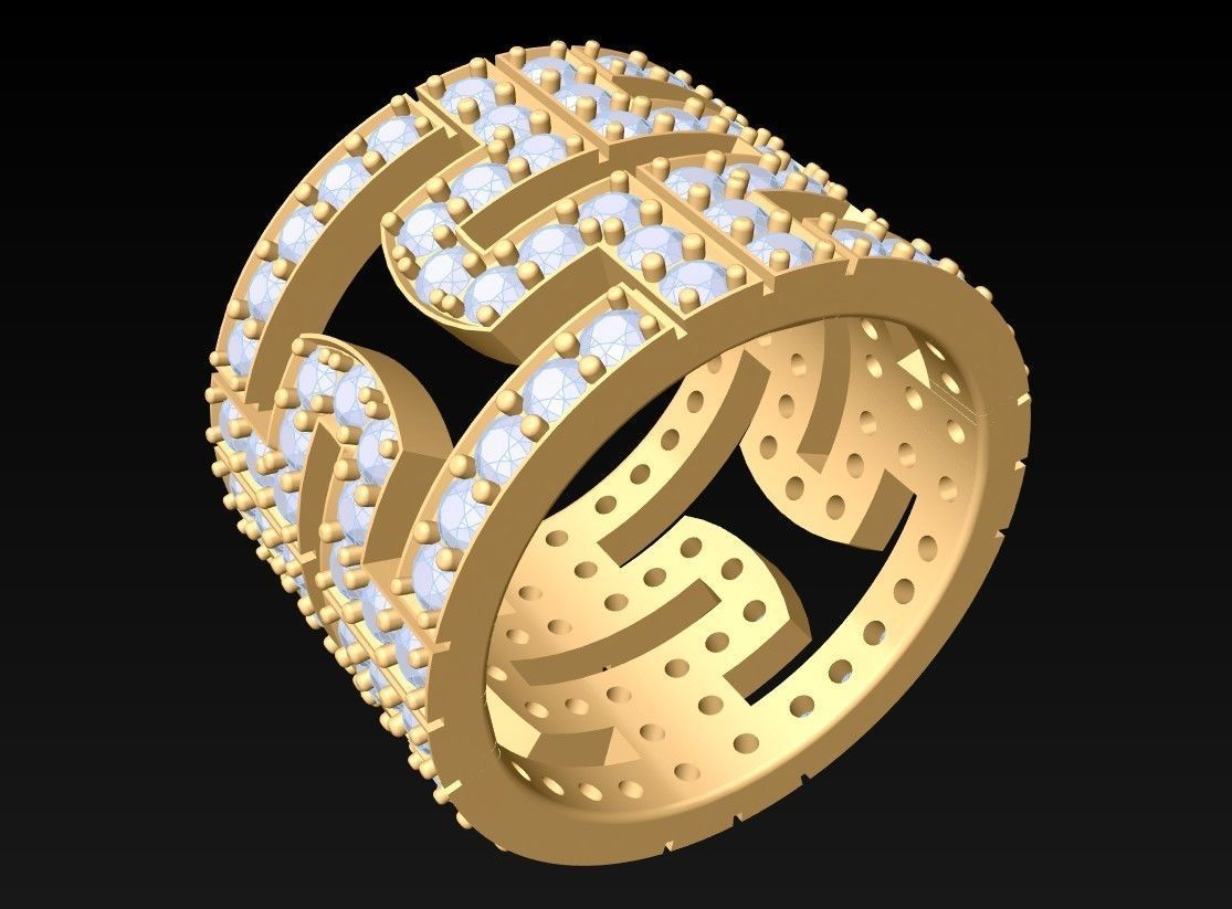 Diamond Ring - N3065 3D print model_2