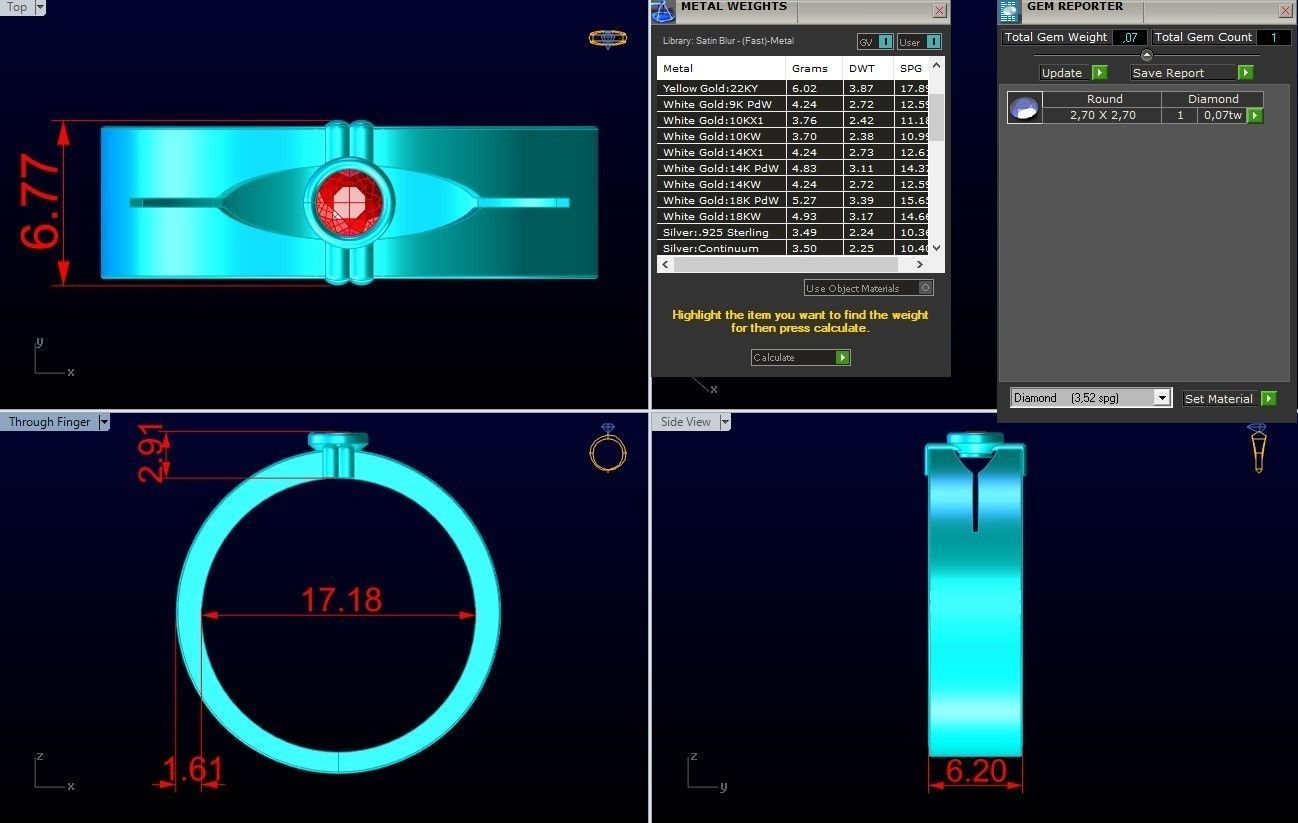 Diamond Ring - N6262 3D print model_8