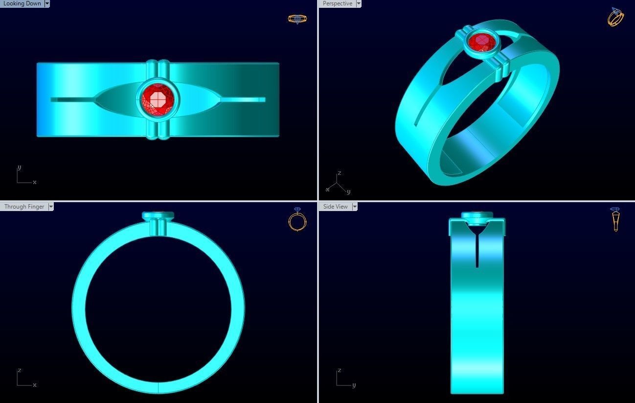 Diamond Ring - N6262 3D print model_10
