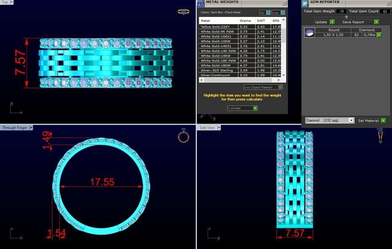 Diamond Ring - N6769 3D print model_8