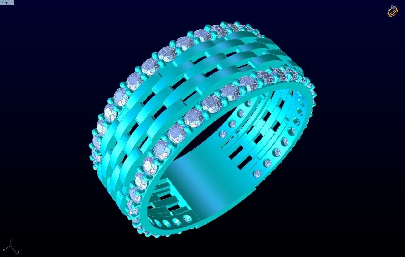 Diamond Ring - N6769 3D print model_7