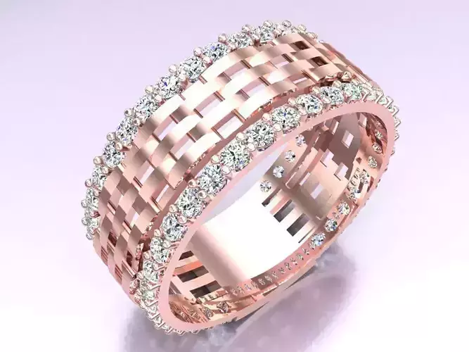 Diamond Ring - N6769 3D print model Diamond Ring - N6769 3D print model