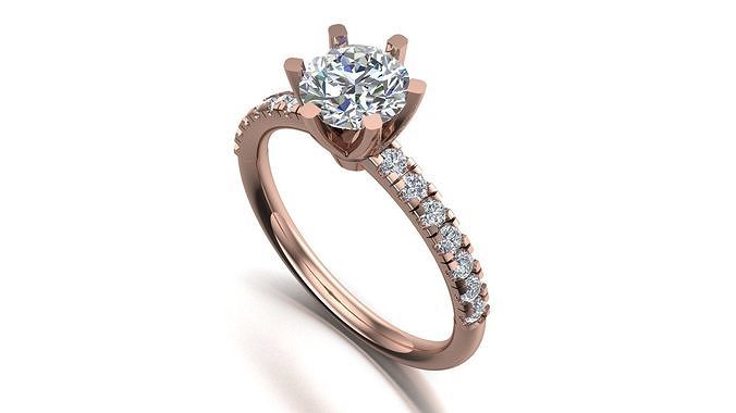 Engagement ring  3D print model 3D print model