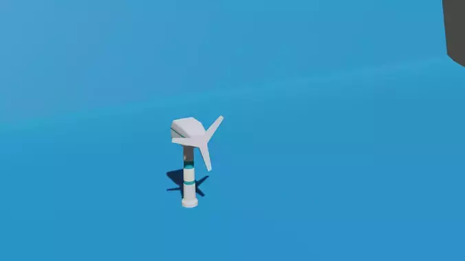 Wind Turbine Free low-poly 3D model