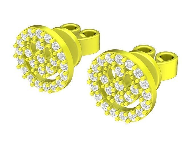 6072 kute diamon earrings 3D print model