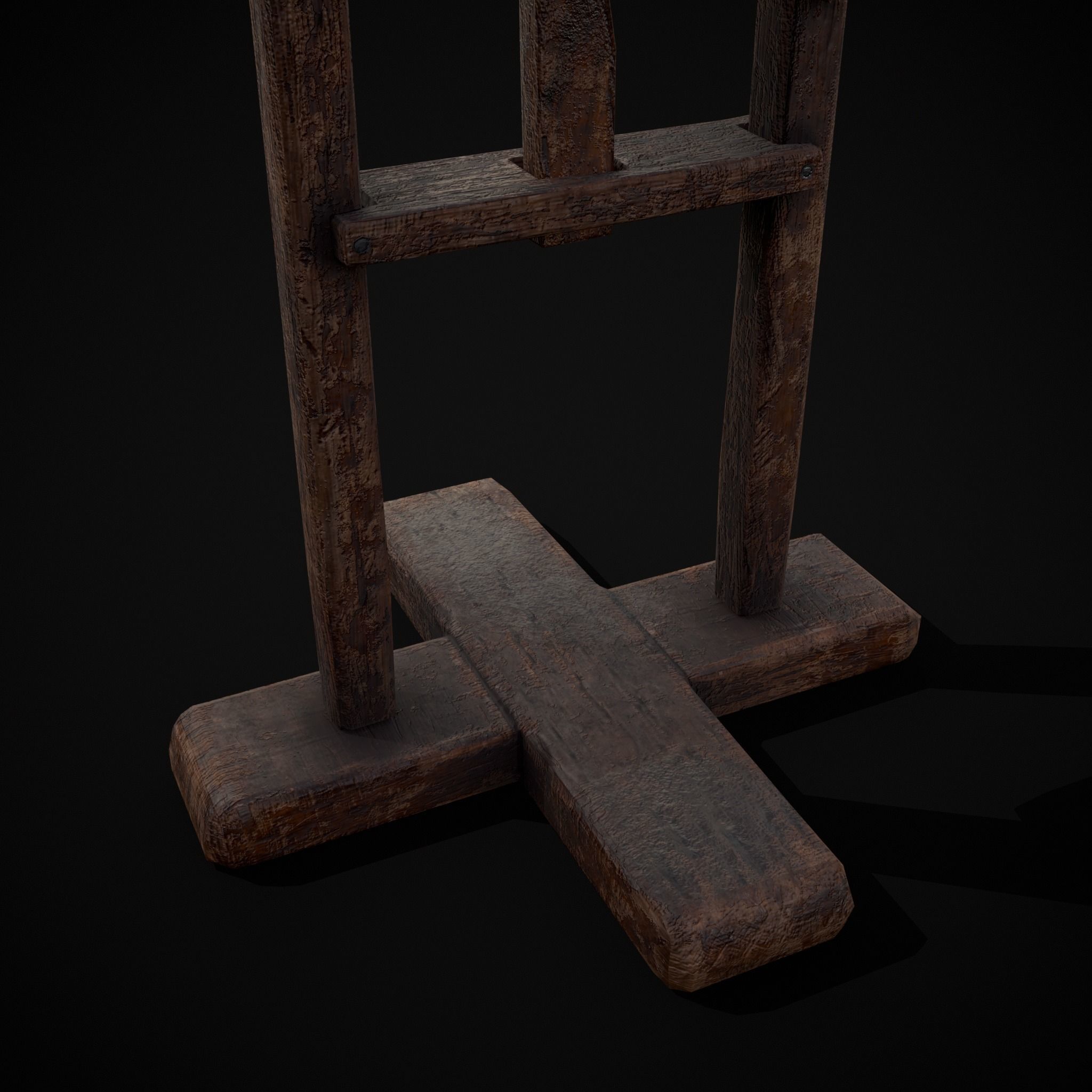 Vintage Sculpting Table Low-poly 3D model_5