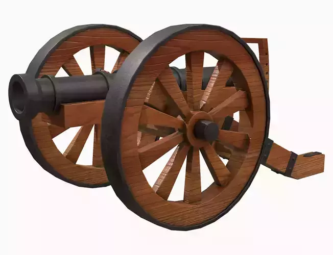 Cannon-1 Low-poly 3D model