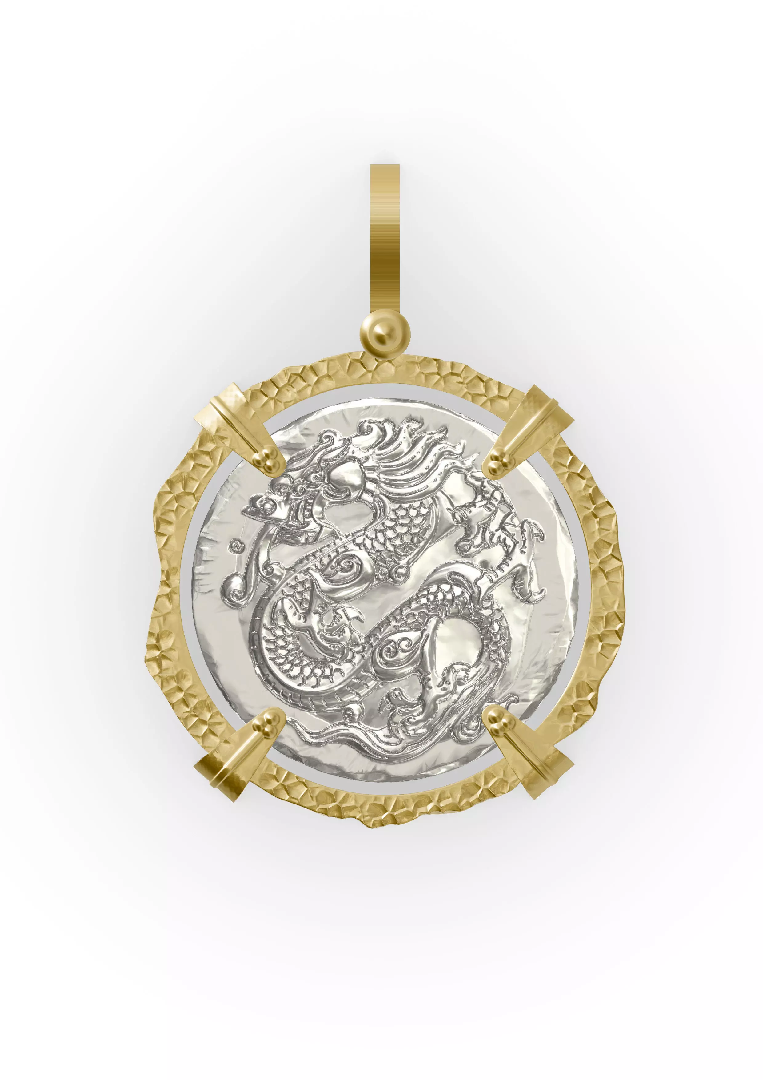 Dragon Viking Coin Pendant  3D print model_0