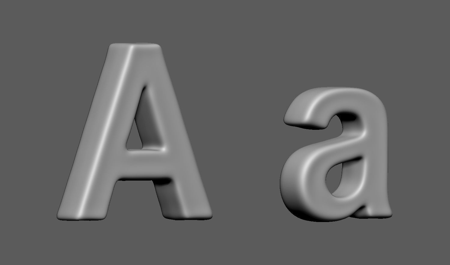 Volumetric letter Aa for cnc 3d print 3D model 3D printable | CGTrader